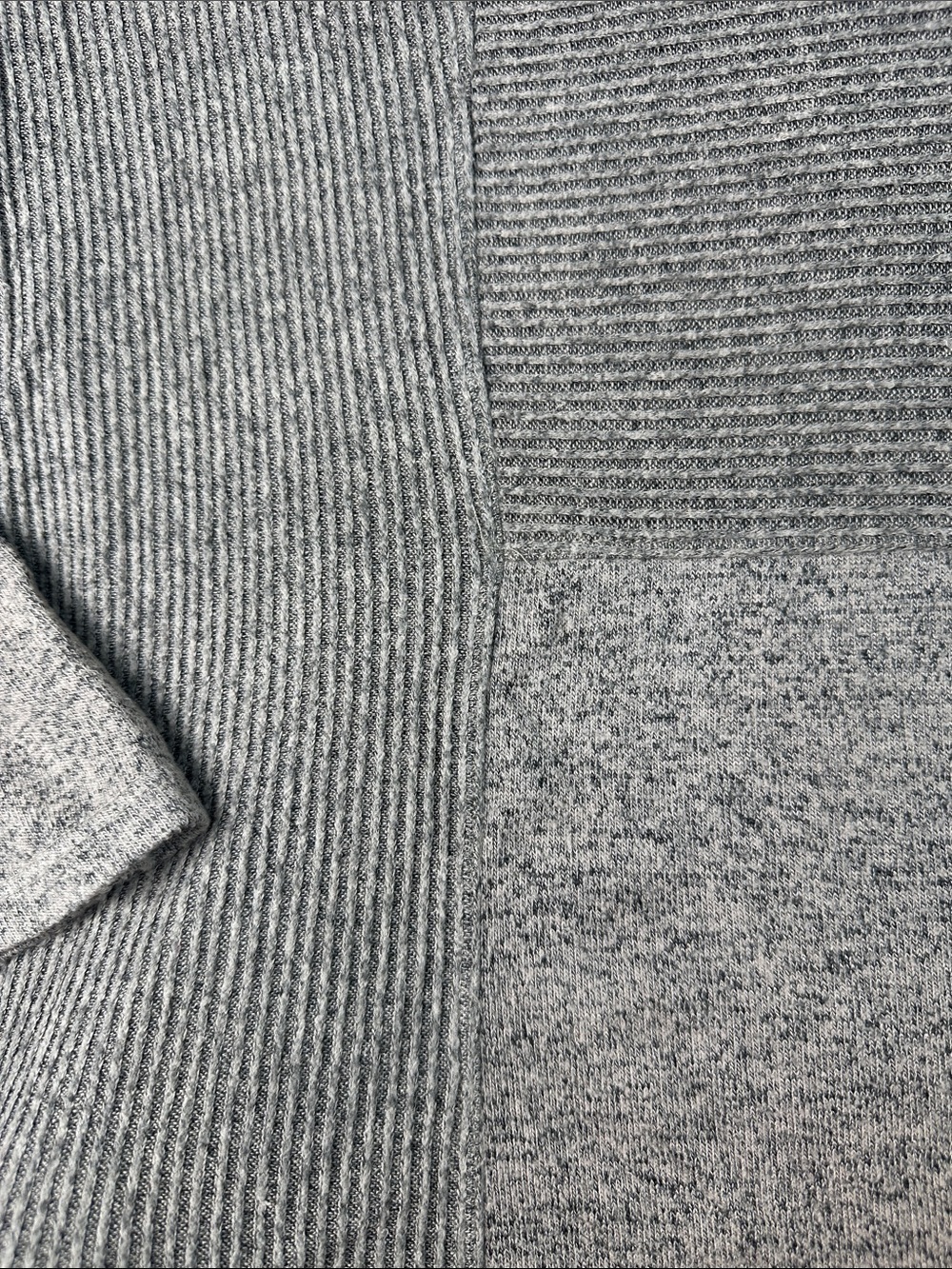 Women’s Mixed Rib Crewneck Sweater in Taupe Heather Size Small - Picture 5 of 6
